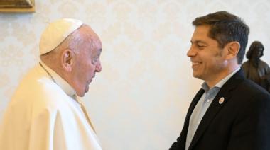El papa Francisco recibió a Kicillof en una audiencia privada en el Vaticano